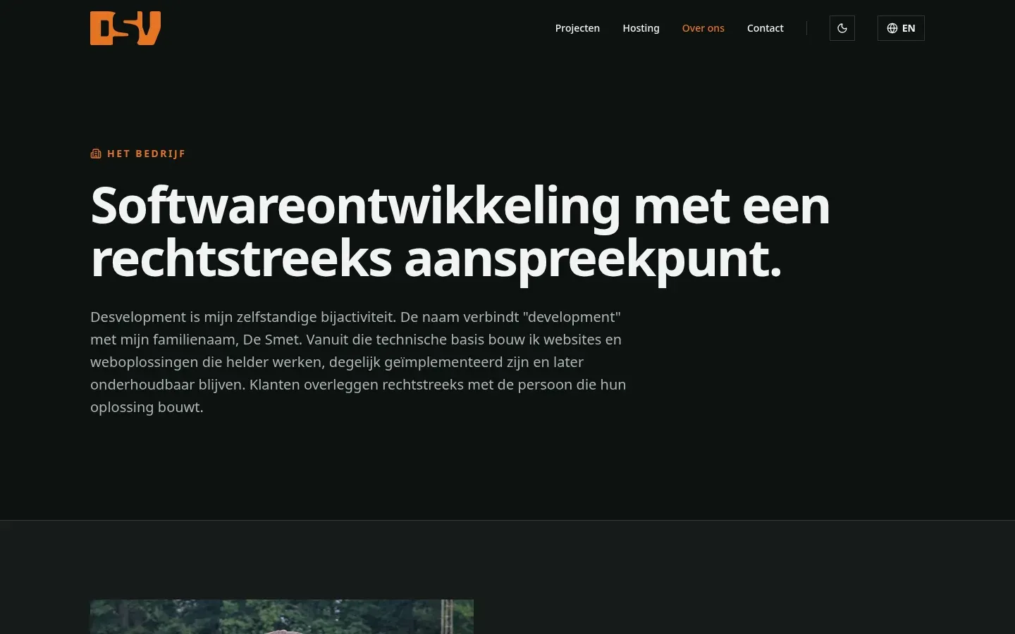 Over Desvelopment-pagina met informatie over de werkwijze en het aanspreekpunt
